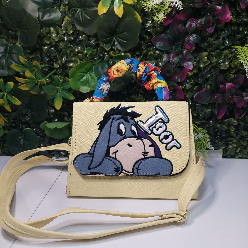 Cream Crossbody Bag with Eeyore Character Accent